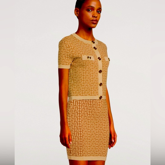 Authentic Balmain Monogram Bodycon Dress. Steal! - Picture 2 of 10